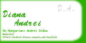 diana andrei business card